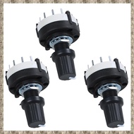 (RSDF) 3X 3P4T 3 Pole 4 Position Single Band Selector Rotary Switch W Knob