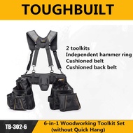 TOUGHBUILT 6 in 1 Woodworking Bag Set Regular Strap Type TB-302-6