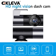 EKLEVA รถกล้อง DVR Mini กล้องรถชน1080P Smart Wifi รถ DVR การหมุน360องศาบันทึกภายในภานนอก Hidden Reco