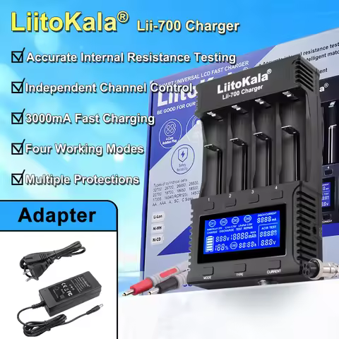 LiitoKala Lii-700 high-end intelligent fast charger, with functions such as testing battery internal