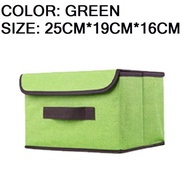 Ready Stock Storage Box Foldable Linen Cloth Storage Box (25cm*19cm*16cm)
