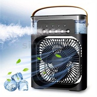 Portable Air Conditioner Personal Mini Air Conditioner Fan Evaporative Air Evaporative Air Cooler with 3 wind speeds (Low-Medium-High) and 7 Colors LED Atmosphere Light