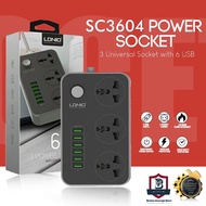 LDNIO (NEW) SC3604C | SC3604 Power Strip 3 Universal Socket with 6 USB Output (3.4A/2m)