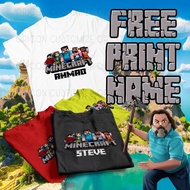 【New In Stock】MINECRAFT Movie Creeper Movie Kids T-Shirt Short Sleeve Boy Unisex Shirt Birthday Gift