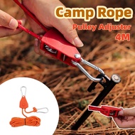 4M Camp Rope Adjustable Pulley Adjuster Reflective Windproof Tent Awning & Outdoor Camping