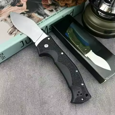 62JM Premium AUS10A Steel Outdoor Multi-purpose Hunting Pocket Knife with Belt Clip Self Defense Cam