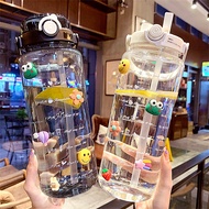 【Gift sticker】2000ml botol air large capacity botol air straw 水壶 portable botol air 2 liter 水壺  boto