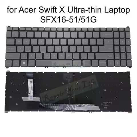 PO Spanish HUN Russian Backlit Keyboard for Acer SFX16 51 SFX16-51G Swift X Ultra-thin Laptop Portug