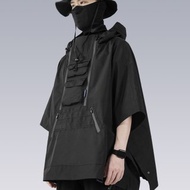 城市機能戶外運動防風斗篷 暗黑忍者披肩 寬松雨衣外套