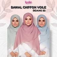 TUDUNG BAWAL CHIFFON VOILE PLAIN BIDANG 50 (BORONG SAHAJA)