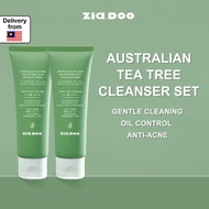 ZIA.DOO Australian Tea Tree Amino Acid Low PH Gentle Cleanser Pore Cleaning Oil Control (80g x 2)