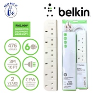 Belkin 6-outlet Economy Series Surge Protection Power Extension Socket (3m)