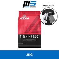 Agym Nutrition Titan Mass, 2kg [FREE GIFT] - HALAL Weight Gainer, USN, Mass Gainer, Mass Protein