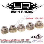 Yeah Racing Pitch M06 Pinion 16T to 26T Aluminum 7075 Hard Coated Motor Gear/Pinions for Tamiya car 