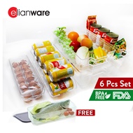 Elianware E-Concept Value Set (6 Pcs) Fridge Organizer [FREE 1 x 1.7L Fridge Keeper]
