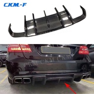 Real Carbon Fiber Rear Bumper Lip Spoiler For Benz E Class W212 E400 E500 E63 AMG Sport 2011 2012 20