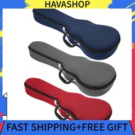 Havashop Ukulele Bag Case for 23/34in Tenor Acoustic Guitar Red/Gray/Blue