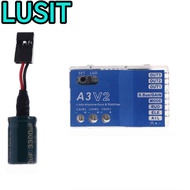 LUSIT Remote Controlled Aircraft, 43x27mm ABS PC Fixed Wing Helicopter,  5-7.4 V 3 Axis Gyro A3 V2 A