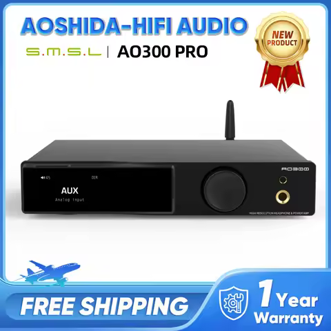 SMSL AO300 PRO Power Amplifier Headphone AMP Decoder MA5332MS MQA-CD Audio DAC XMOS XU-316 2.1 HIFI 