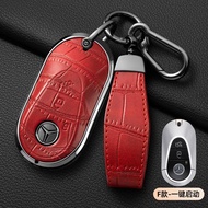 Zinc Alloy Leather Car Key Case for Mercedes-Benz C S GLC EQE EQS Class W223 V297 X254 V295 W206 S20