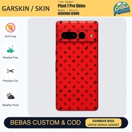 Vinyl Skin PIXEL 7 Pro REDCODE ICONS Anti Scratch Protector Case | By Fusion | Code - KUV0