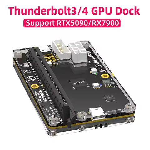USB4 Thunderbolt3/4 GPU Dock PCIe Extra Graphics Card to Laptop Notebook support RTX 5090 RX 7900 Wi