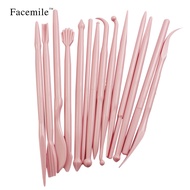 Facemile Cake Carved Group 14 Pink Fondant Cake Sugar Flower Sculpture Group Shaping Baking DIY Tool