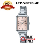 CASIO ของแท้ รุ่น LTP-V009D LTP-V009G นาฬิกาผู้หญิง สายสแตนเลส สี่เหลี่ยม พร้อมกล่องและประกัน 1ปี LTPV009  LTP-V009D-1E LTP-V009D-2E LTP-V009D-4E LTP-V009D-7E LTP-V009G-7E