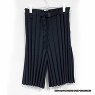 (全新特價) me ISSEY MIYAKE 25年新款黑色壓摺腰帶短褲/中褲 三宅一生 專櫃正品