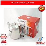 Zebra Stainless Steel Tea Pot with Filter 1.5L