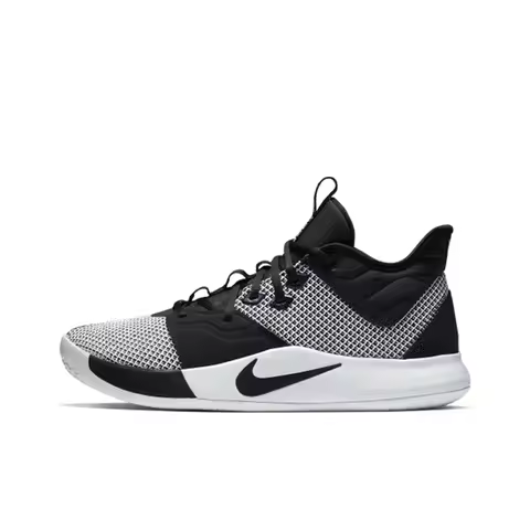 Nike PG 3 White Black Cushioning Slip Resistant Abrasion Resistant Low top Performance Basketball Sh