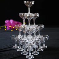 ◐ABSOLUTE◐ 20/40/60Pcs Plastic Champagne Coupe Glasses for Parties 5 oz Disposable Champagne Glasses