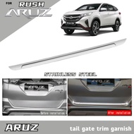 Vemart Perodua aruz rear tail gate trim garnish stainless steel