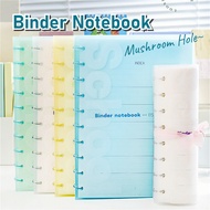 Clear Binder Notebook Mushroom Hole A5 B5 Loose Leaf Refill Papers Coil Refillable Notebooks