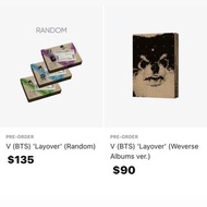 Bts V solo layover album 金泰亨專輯代購