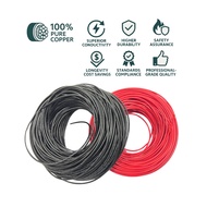 2.5mm2 (14AWG) Flexible Battery Cable 100% Solid Pure Copper (Ready Stock)