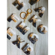 CUSTOM RESIN ALPHABET KEYCHAINS EUDORA