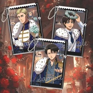 Anime Attack on Titan AOT transparent card-shaped keychain Eren Jaeger Levi Erwin Smith Acrylic Mica