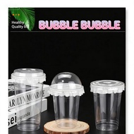 【100pc】Food-Grade Plastic Milk Tea Cup 95mm Plastic PP Y Cup/ U Cup (8oz,12oz, 16oz, 22oz) with Lid