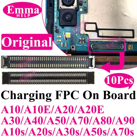 10pcs USB Charger Charging Port On Board FPC Connector For Samsung A10 A20s A50s A30s 40 A70 A10s M1