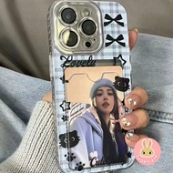 Simple Lattice Pattern Card Holder Phone Case For Samsung Galaxy A91 A90 A82 A81 A73 A72 A71 A70S A7