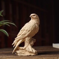 Yellow Cypresses Wood Carving Eagle Home Decorations Entrance Living Room Office Opening Art Crafts