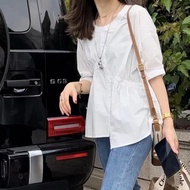 Short-sleeved shirt, loose fit, goes with every outfit. Summer fashion, Korean style, for women 2025