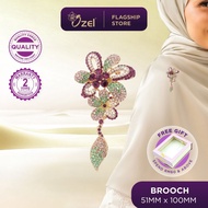 Ozel Oriental Flower Brooch B400 Pin Tudung, Hijab, Songkok, Baju Kurung, Kebaya, Baju Melayu Hari Raya Puasa Ramadan