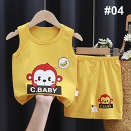 AliMaMa - SET SINGLET ANAK - Setelan Baju Bayi Lengan Pendek Laki - Laki Perempuan Kaos Kaus Medan