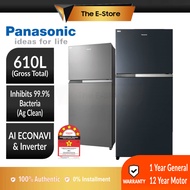 Panasonic 610L 2-door Top Freezer Refrigerator Inverter Econavi Energy Saving | NR-TZ601 (Fridge Peti Sejuk Peti Ais 电冰箱 NR-TZ601BP NR-TZ601BPKM NR-TZ601BPSM)