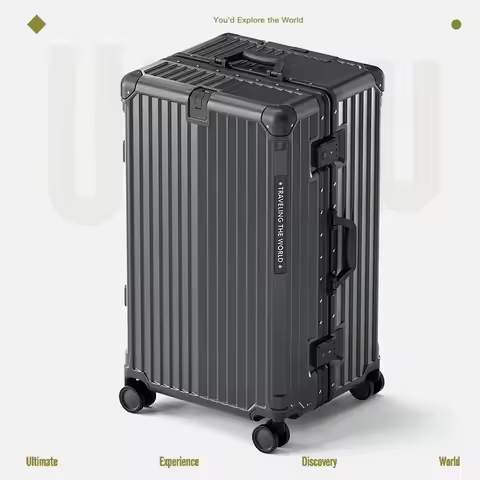Multifunctional Suitcase Large Capacity 30inch Thickened Sturdy Aluminum Frame Travel Suitcase Troll