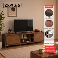 TheBags Minimalist Storage TV Cabinet for Storage with 2 Door and Open Display Media Store for Home 