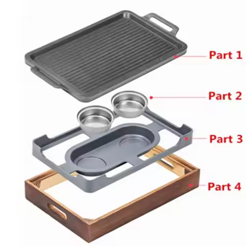 Korean Japanese Barbecue Grill Smokeless Portable BBQ Grill Charcoal BBQ Oven Alcohol Stove Househol