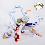 HQKO One Piece Figure Anime Sun God Nika Luffy Gear 5 Action Figures Gk Statue Pvc